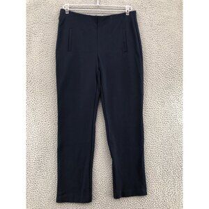 Chicos Pants Womens 0.5 US 6 Navy Blue Stretch Ankle Comfort Pull On Office Knit